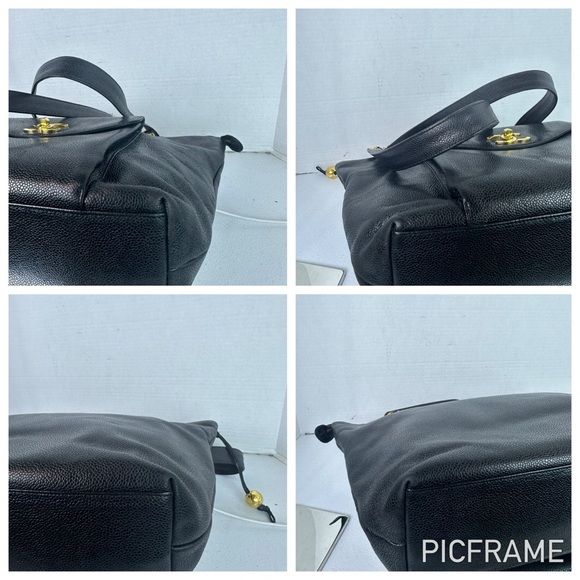 CHANEL Black Shoulder Bag with Gold Accents - Picture 16 of 17